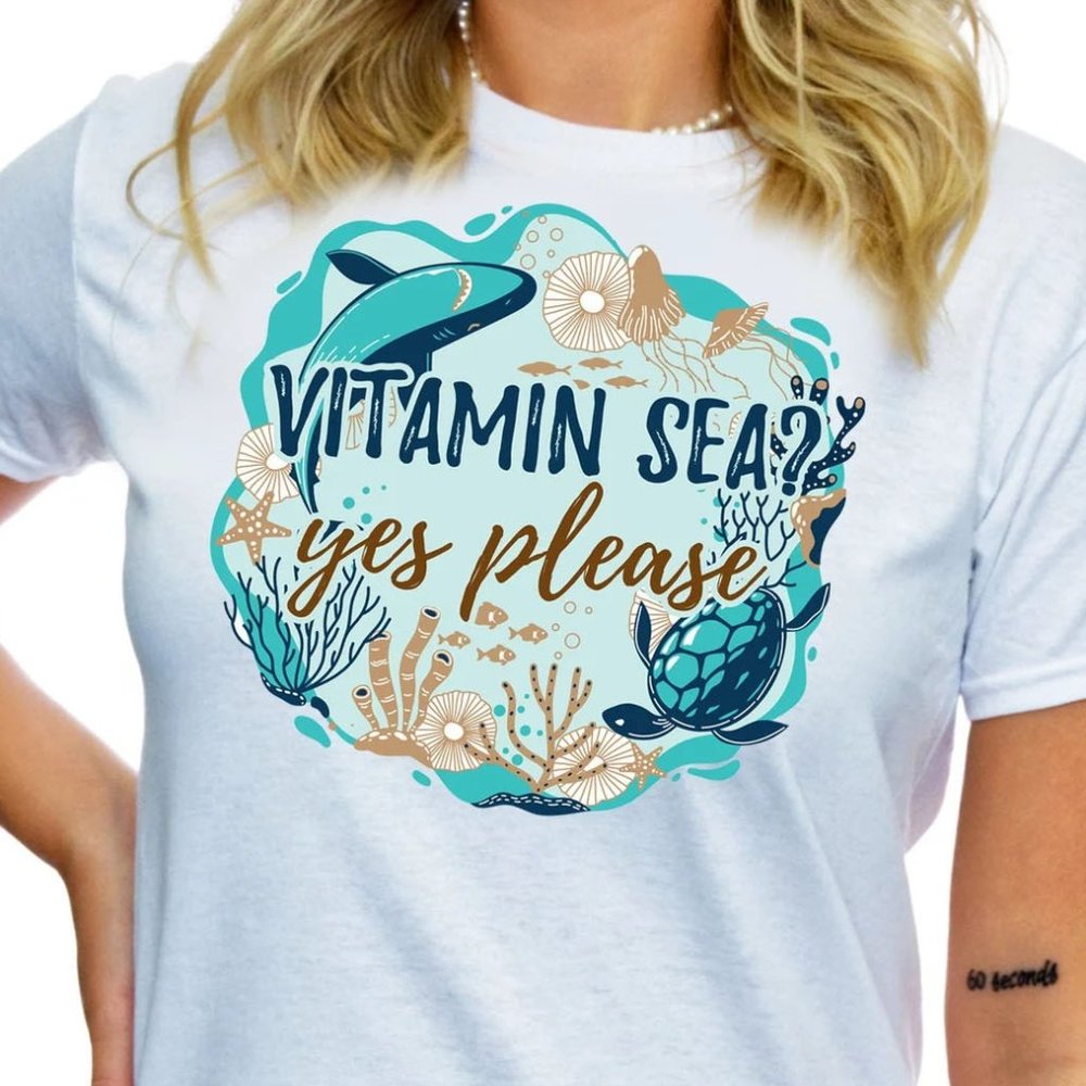 Vitamin Sea Yes Please Shirt Beach Vacation Tshirt Summer Tee Ocean Lover TS47